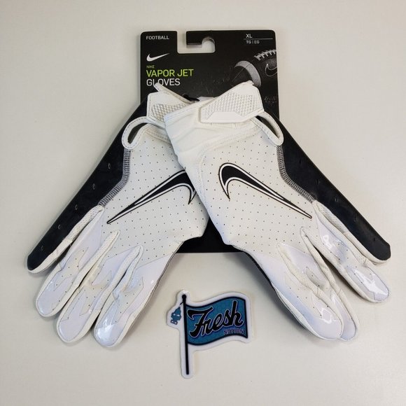 Nike White Vapor Jet Receiver Football Gloves Sz XL-New